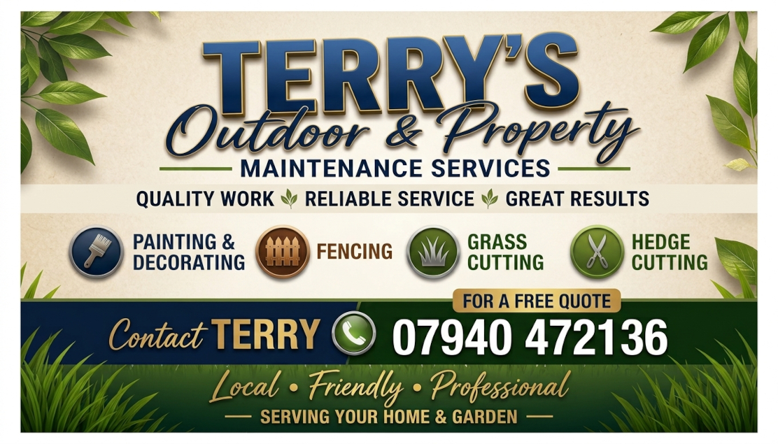 Terry's Outdoor & Property Maintenance Business Card Design