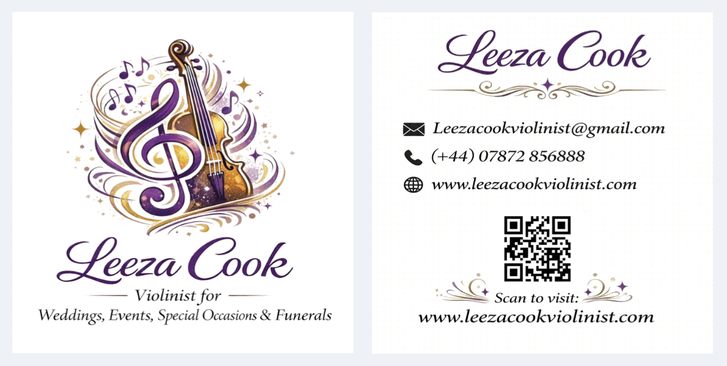 Leeza Cook - Violin Tutor Business Card Design
